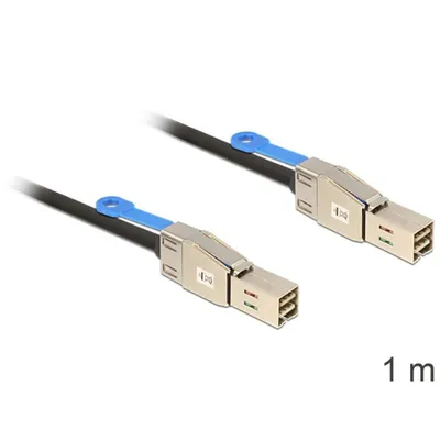 Kabel SAS DeLOCK 83394 1 m Mini SAS HD x 4 SFF 8644 Männlich/Männlich Schwarz/Silber