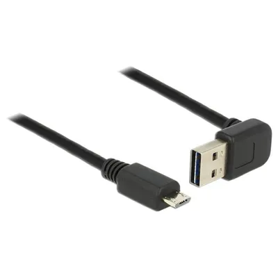 Kabel USB 2.0 DeLOCK 1 m Schwarz Stecker zu Micro-USB B