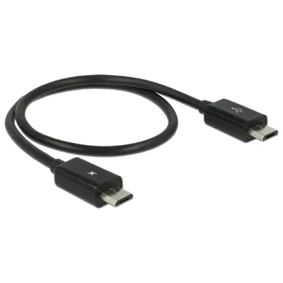 USB-Kabel Delock 83570 0,3 m USB 2.0 USB B Schwarz