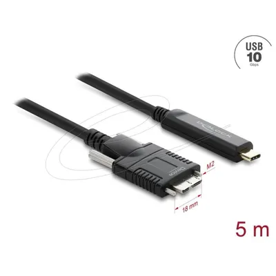 Kabel Delock 83623 USB-C Micro-USB B 5 m 10 Gbit/s Schwarz