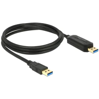 USB-Kabel Delock 1,5 m USB 3.0-A an USB 3.0-A Schwarz