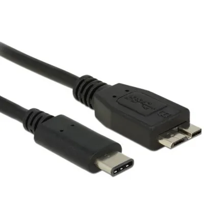 Kabel DeLOCK 0,5 m USB 3.2 Gen 2 C auf Micro-USB B Schwarz