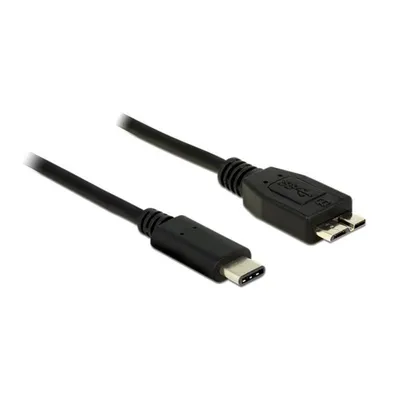 Kabel DeLOCK 1 m USB-C auf Micro-USB B USB 3.2 Gen 2 Schwarz