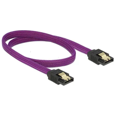 Kabel SATA III Delock 0,5 m Männlich/Männlich Violett