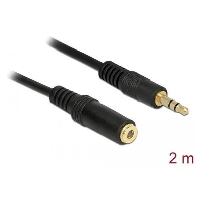 Delock Klinkenverlängerungskabel, 3 Pin Stecker > Buchse (2 m, AUX Kabel)