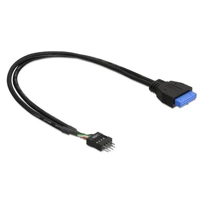 Adapter DeLOCK USB 3.0 19 Pin auf USB 2.0 8 Pin 60 cm Schwarz
