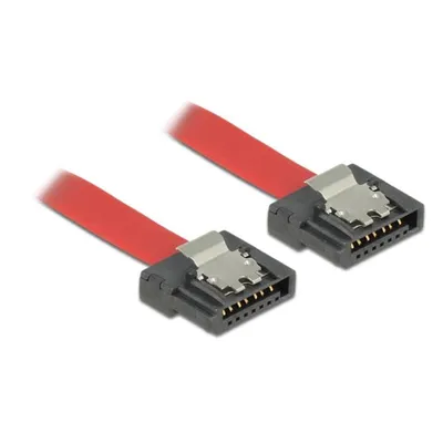 Kabel Delock SATA III 0.3m FLEXI Rot