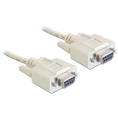 Serielles Kabel DELOCK 84250 5m Sub-D9 Grau Female-Female