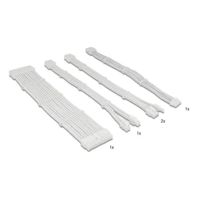 Kabelset Delock 84542 0,3 m ATX PCIe weiß gesleevt