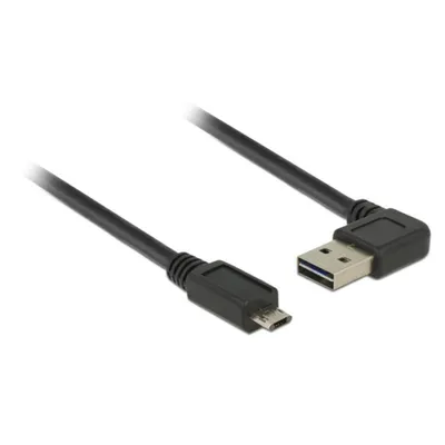 USB 2.0 Kabel DeLOCK 2 m Schwarz USB A und Micro-USB B Stecker