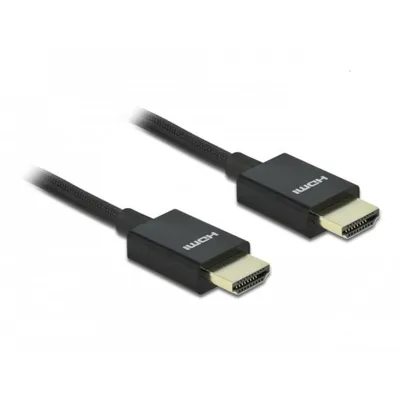 DeLOCK HDMI-Kabel 8K 48 Gbps 2 m 60 Hz Schwarz vergoldete Stecker