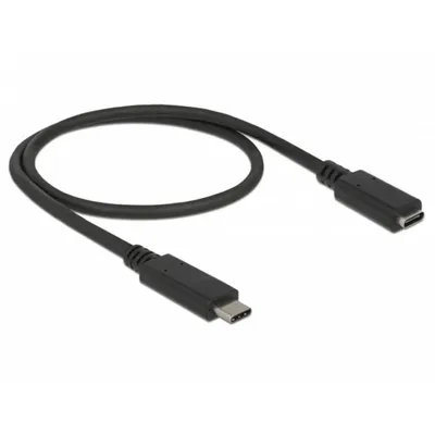 USB-C-Kabel Delock 0,5 m USB 3.2 Gen 1 Schwarz