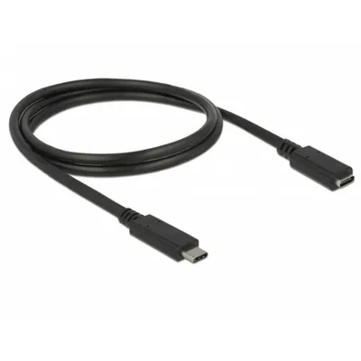 USB-C zu USB-C Kabel Delock 85533 1 m USB 3.2 Gen 1 Schwarz