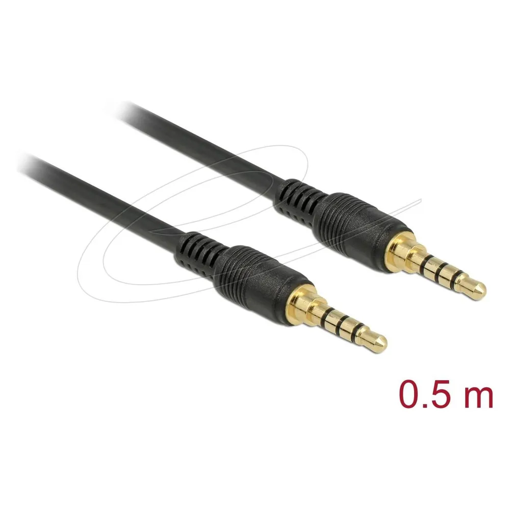 Delock Klinkenkabel 4 Pin Stecker > Stecker (0.50 m)