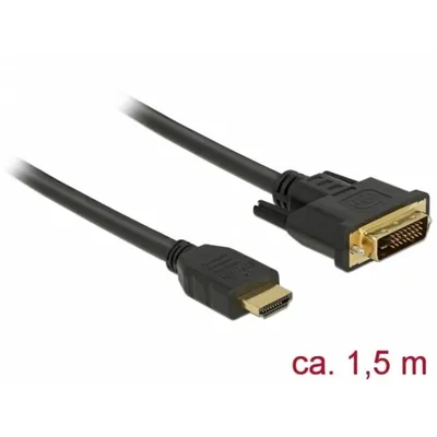 HDMI auf DVI Adapterkabel DeLOCK 85653 1,5 m bidirektional