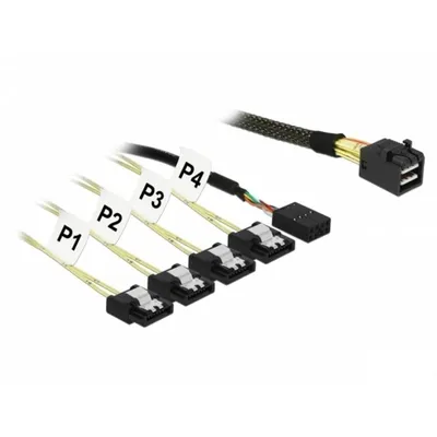 Kabeladapter DeLOCK 85732 Mini SAS HD SFF-8643 auf 4x SATA 6 Gb/s 1 m