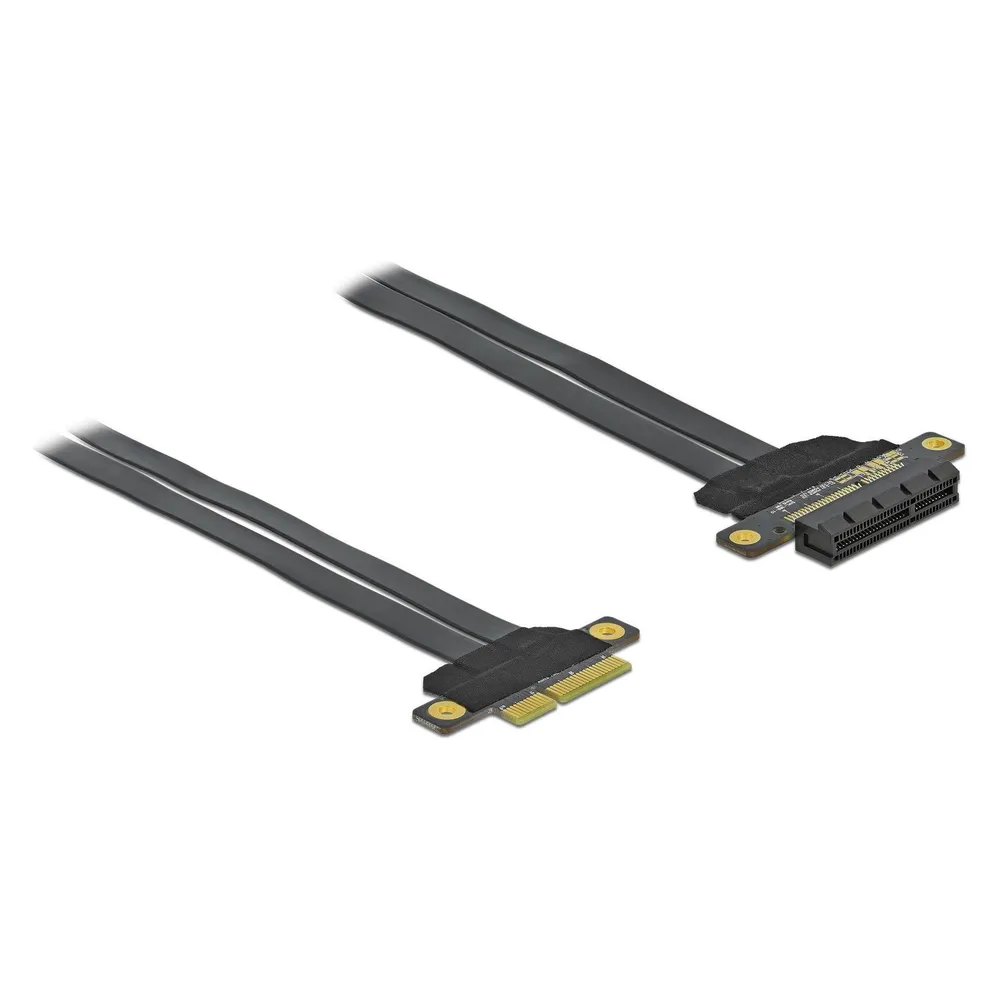 PCIe Riserkarte DeLock 85768 x4-x4 30 cm Flexkabel Schwarz Grün
