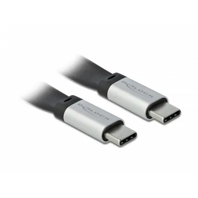 Kabel USB-C DeLOCK 85926 0,22 m USB 3.2 Gen 2 10 Gbit/s Schwarz/Silber