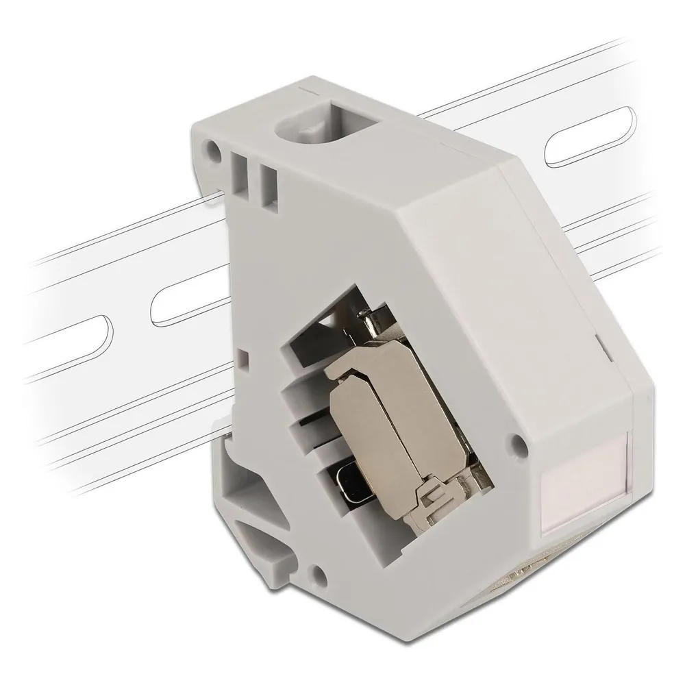 DIN-Schienen-Adapter mit Keystone-RJ-45-Buchse Cat.6A LSA DeLOCK