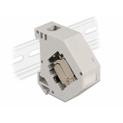 DIN-Schienen-Adapter mit Keystone-RJ-45-Buchse Cat.6A LSA DeLOCK