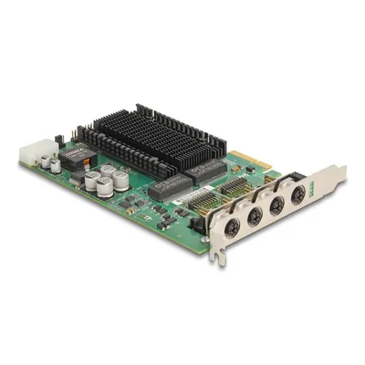 Tarjeta de Red Delock 86054 PCI Express 4 Ports 1000 Mbit/s PoE+
