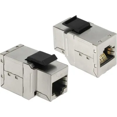 Modul Anschluss Netzwerk DeLOCK Keystone RJ45 Weiblich zu Weiblich Silber