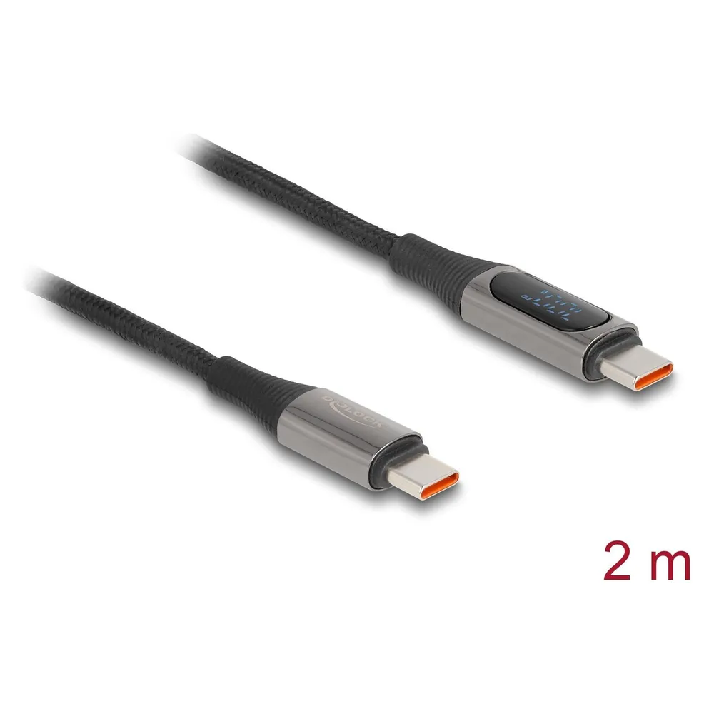 Delock USB 2.0 Kabel USB Type-C Stecker zu Stecker PD 3.0 10 (2 m, USB 2.0, 100 W)