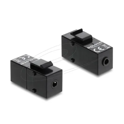 Audio-Adapter Delock 87233 3,5mm Buchse zu Buchse Schwarz
