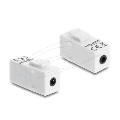 Adapter Delock 87234 3,5mm Buchse zu Buchse Flach Weiss