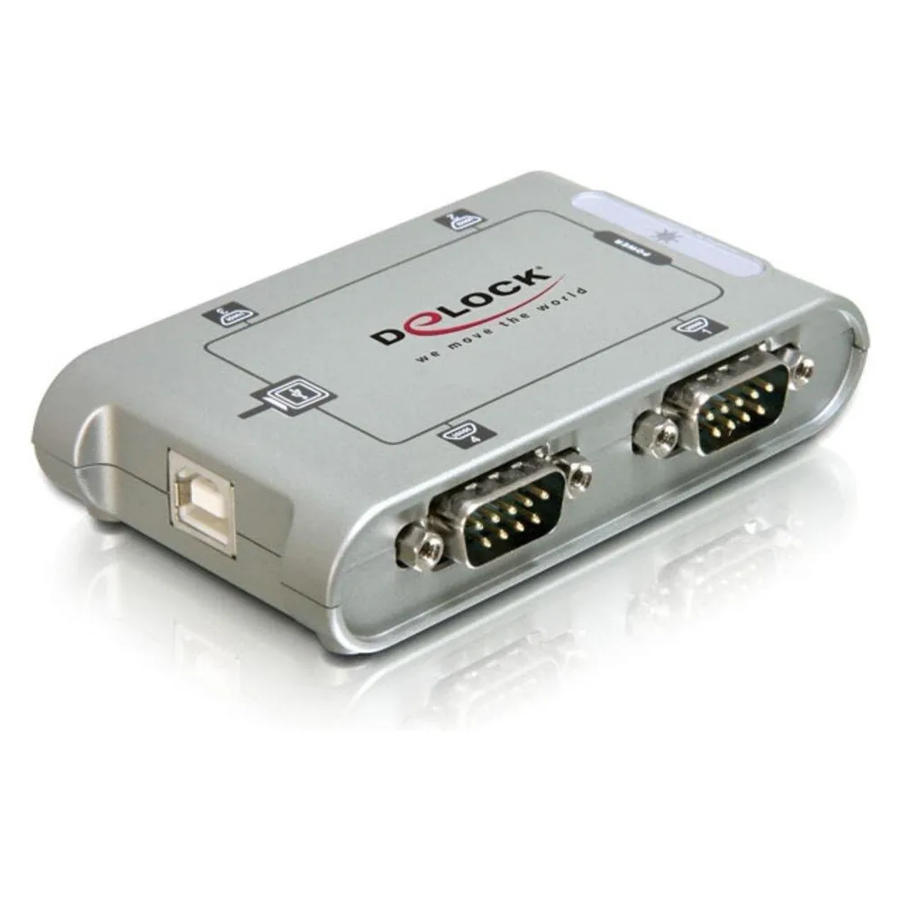 Hub Delock 4 Ports USB 2.0 Serial Modell 4 Port USB 2.0 Serial Hub Silber