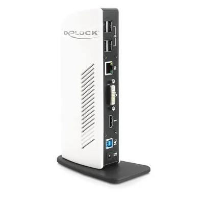 DeLOCK 87568 laptop-dockingstation & portreplikator Kabelgebunden Schwarz, Weiß