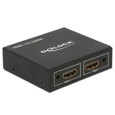 HDMI-Video-Splitter DeLOCK 87701 2x HDMI Schwarz Metall 340 MHz