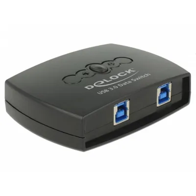 USB-KVM-Switch DeLock 87723 2x USB-B 1x USB-A 5 Gbit/s Schwarz Kunststoff