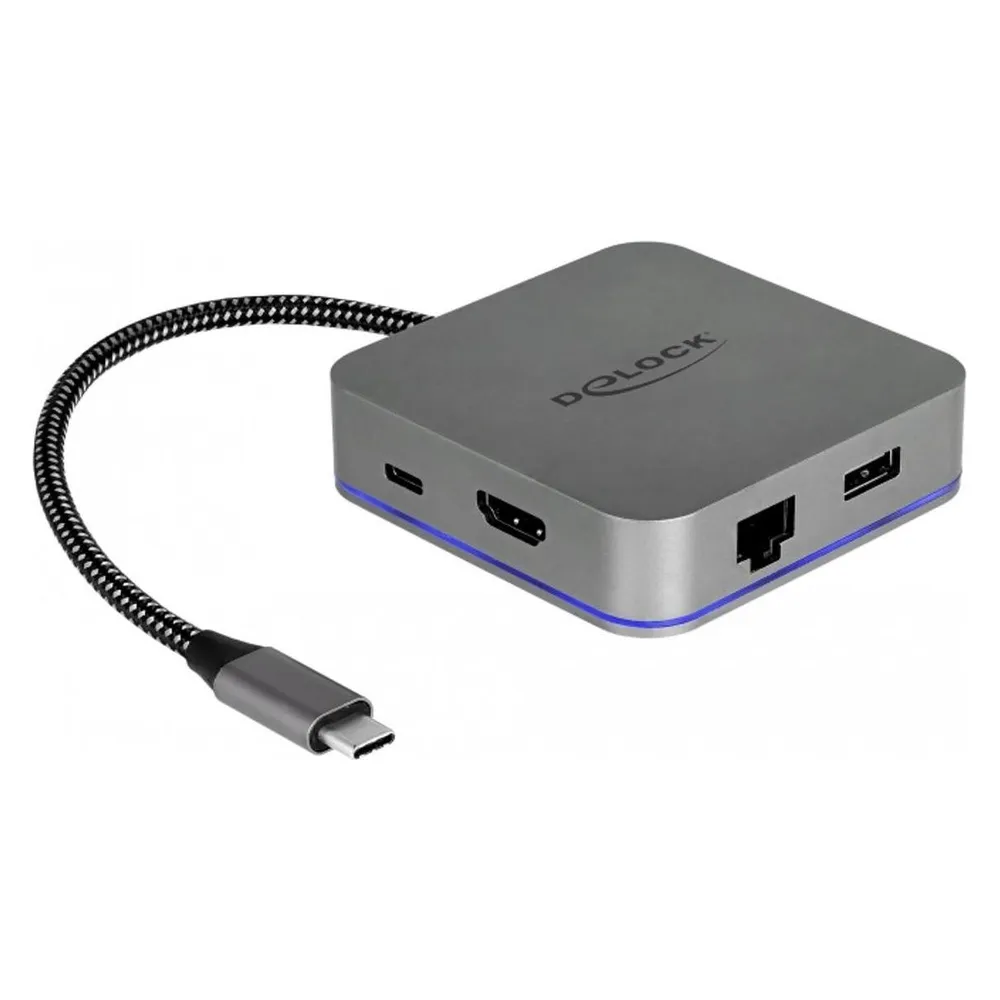 Dockingstation DeLock 87742 USB-C HDMI 4K LAN 3x USB Metallgehäuse