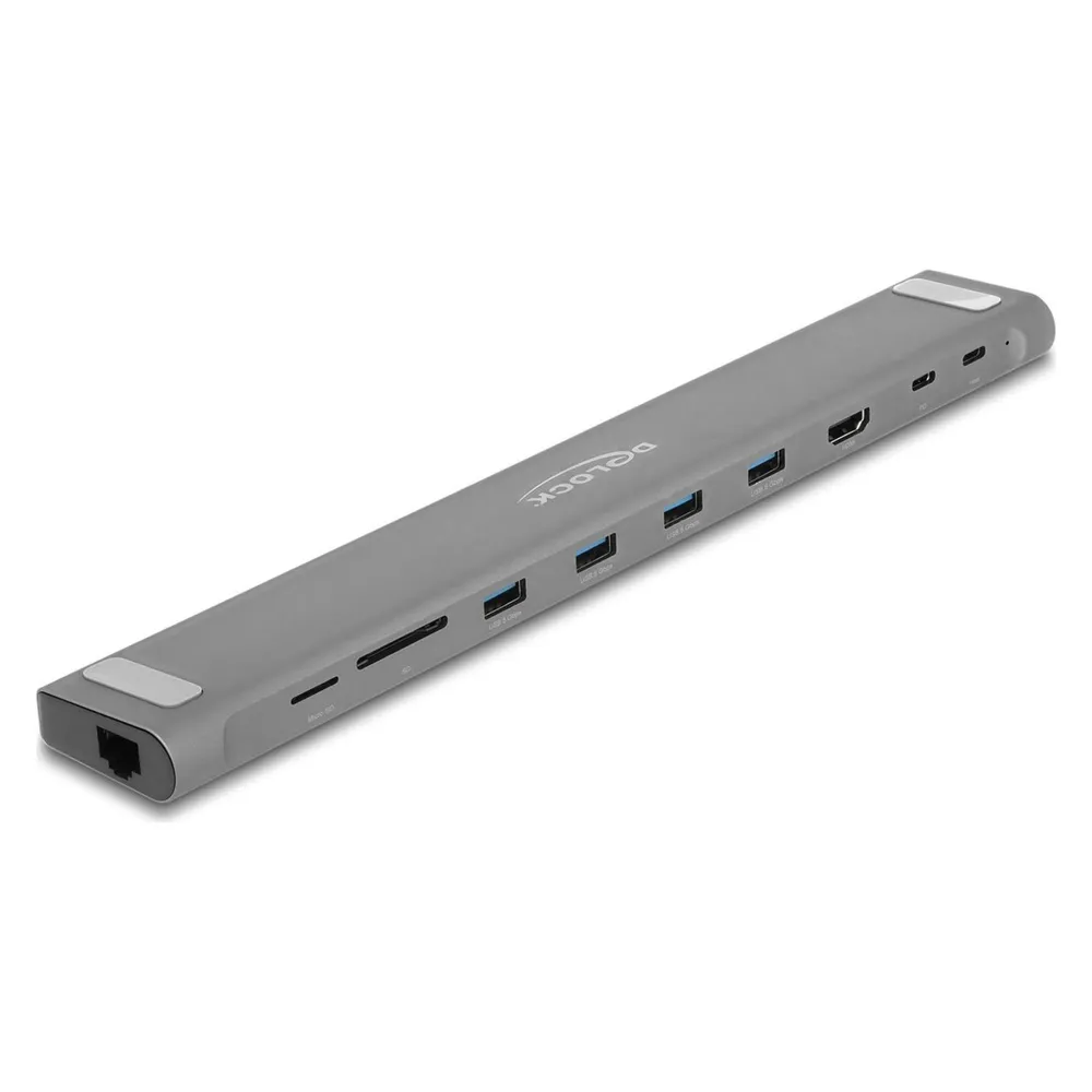 Dockingstation DeLock 87895 USB-C 4K HDMI 4xUSB LAN SD/PD 85W Metall