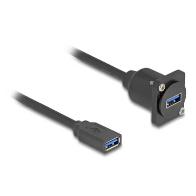 USB-Kabel Delock Weiblich zu Weiblich 5 Gbps 20 cm Schwarz