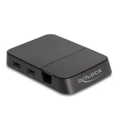 Dockingstation DeLock 88018 4K USB-C HDMI SD MicroSD Schwarz Kunststoff