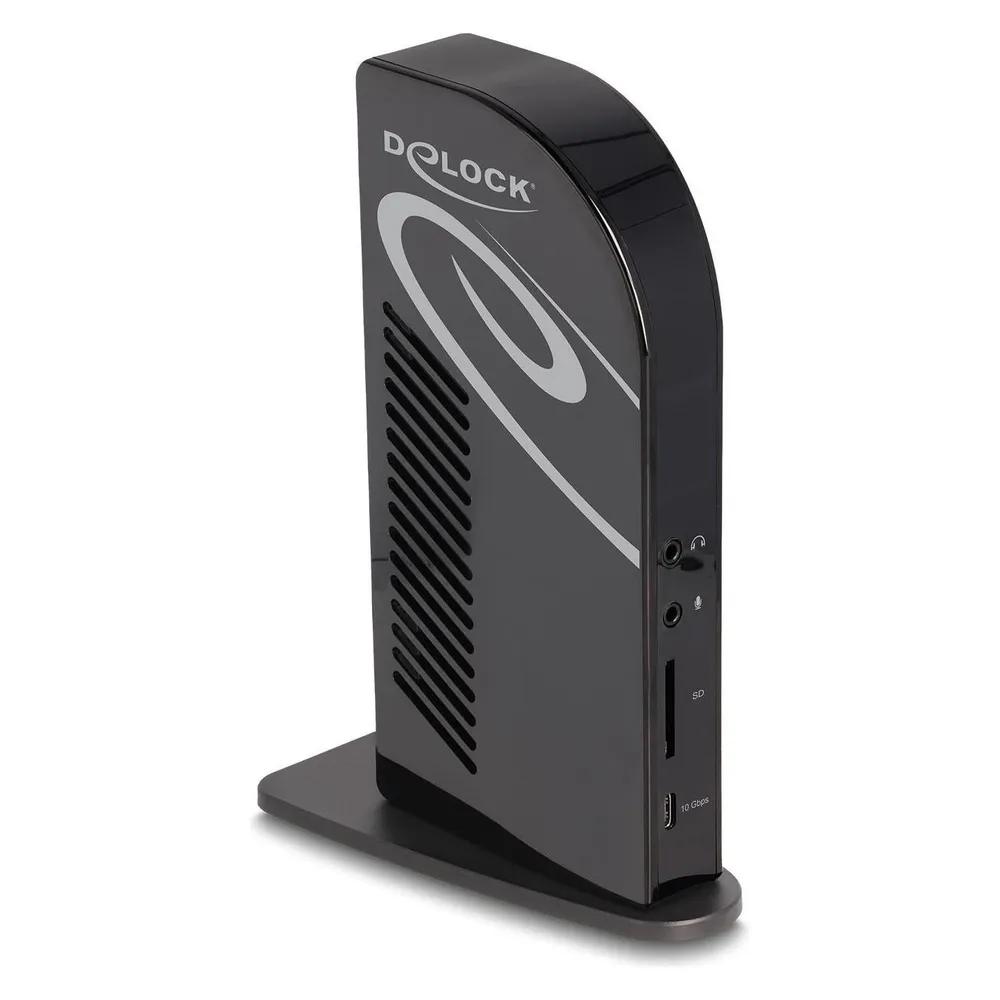Dockingstation DeLock 88051 Triple Display USB-C DisplayLink 4K PD 96 W LAN SD Audio Schwarz