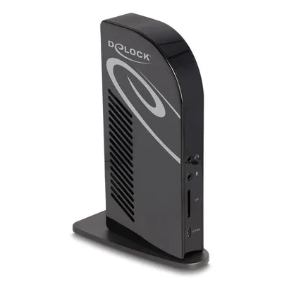 Dockingstation DeLock 88051 Triple Display USB-C DisplayLink 4K PD 96 W LAN SD Audio Schwarz