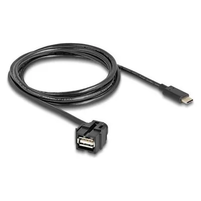 Delock Keystone Modul USB 2.0 A Buchse zu USB Type-C Stecker 250° (1.50 m, USB 2.0)