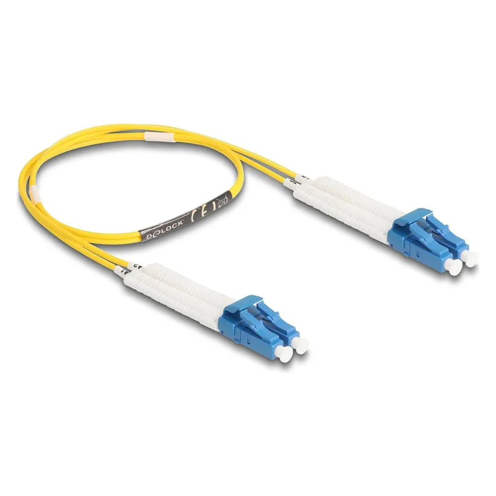 Delock LWL Kabel LC-D > LC-D Singlemode OS2 winkelbar 0,5m