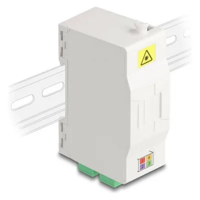 Delock LWL Anschlussdose für Hutschiene mit Spleisshalter (Spleissbox)
