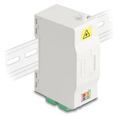 Delock LWL Anschlussdose für Hutschiene mit Spleisshalter (Spleissbox)