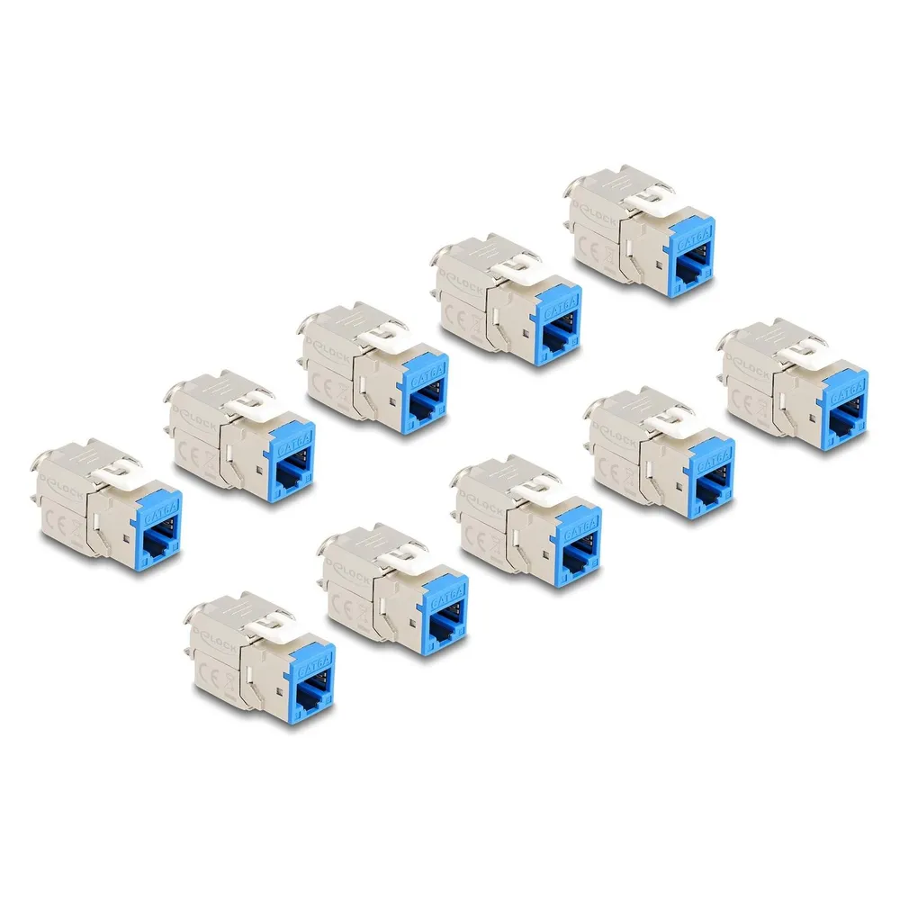 Delock Keystone Modul RJ45 Buchse zu LSA Cat.6A werkzeugfrei (Keystone Modul)