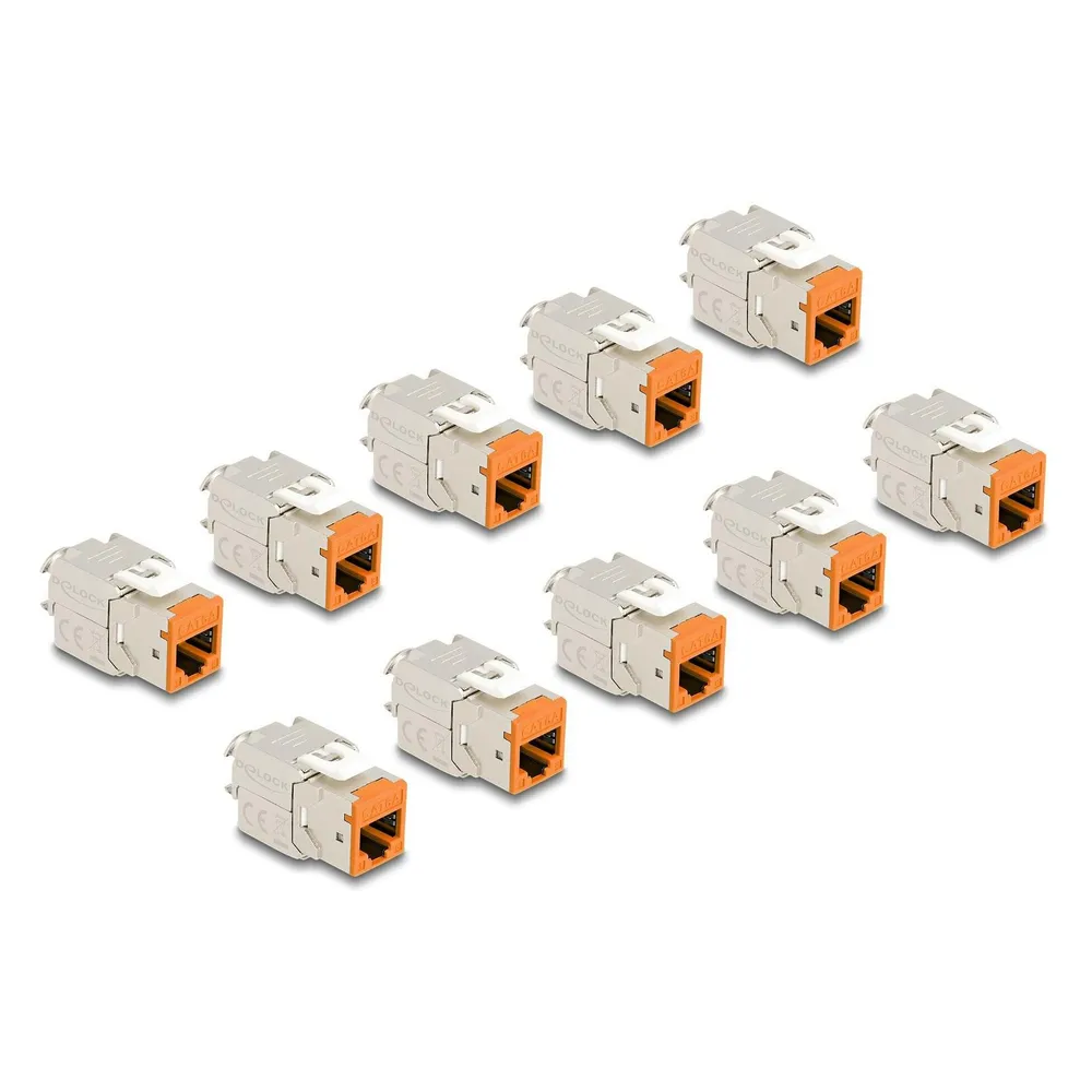 Delock Keystone Modul RJ45 Buchse zu LSA Cat.6A werkzeugfrei (Keystone Modul)