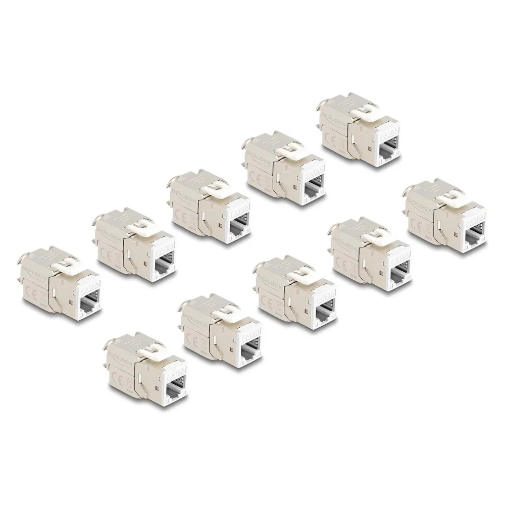 Delock Keystone Modul RJ45 Buchse zu LSA Cat.6A werkzeugfrei (Keystone Modul)
