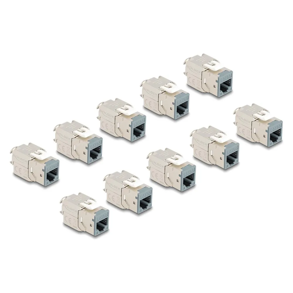 Delock Keystone Modul RJ45 Buchse zu LSA Cat.6A werkzeugfrei (Keystone Modul)