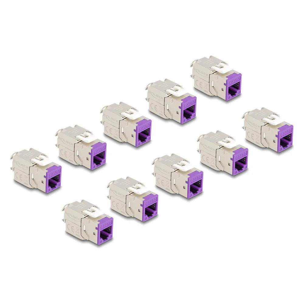 Delock Keystone Modul RJ45 Buchse zu LSA Cat.6A werkzeugfrei (Keystone Modul)