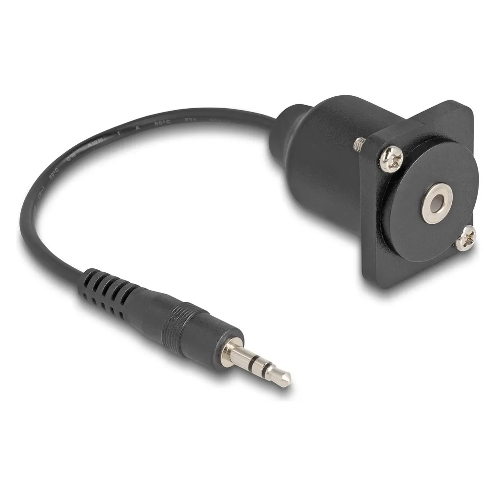 Delock D-Typ Kabel 3,5 mm 3 Pin Klinkenstecker zu Buchse sch