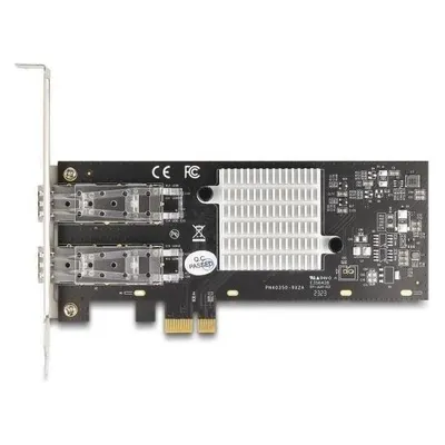 Tarjeta de Red Delock 88336 PCI Express x1 2x SFP 1 Gbps Intel I350 VLAN Jumbo Frames